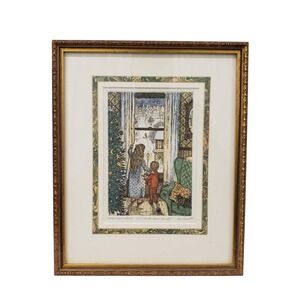 Color Etching , By Jan Hunt ,  112/250 "WILL SANTA COME TONIGHT?"